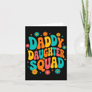 Tarjeta Groovy equipo de papá e hija papá e hija