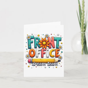 Tarjeta Groovy Front Office Dream Team Feliz Primer Día De