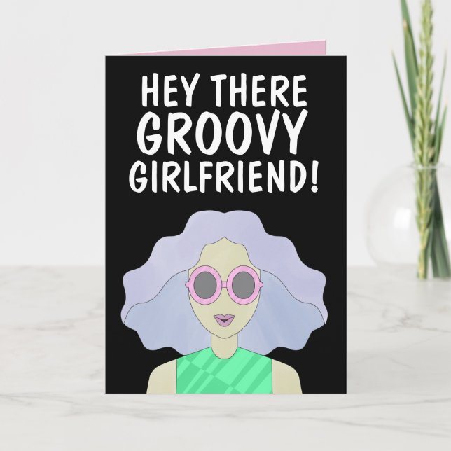TARJETA GROOVY GIRLFRIEND FRIEND CHICA BFF CUMPLEAÑOS (Anverso)