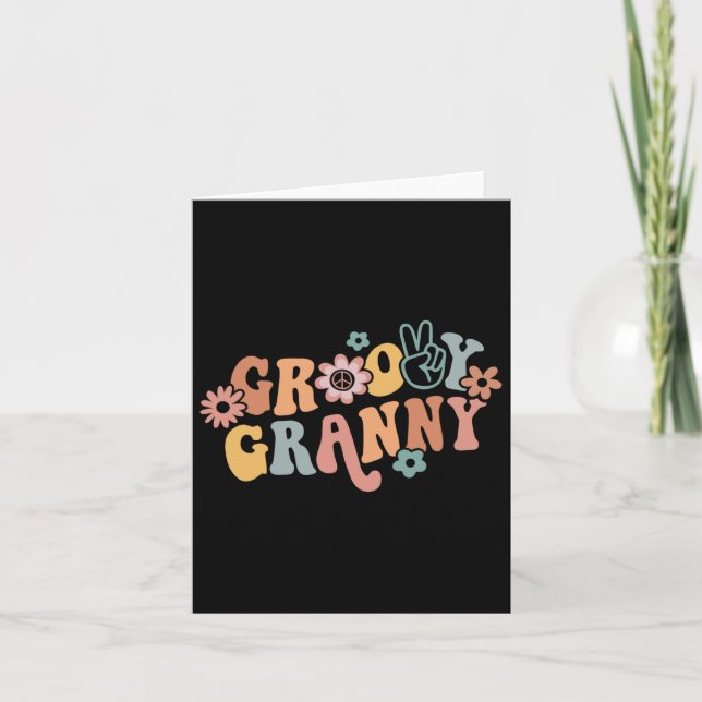 Tarjeta Groovy Granny One Agradecimiento Granny Día de Acc (Anverso)
