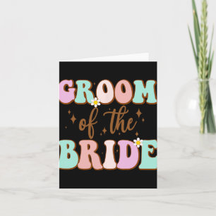 Tarjeta Groovy Groom De La Madre Ducha De La Boda De Novia