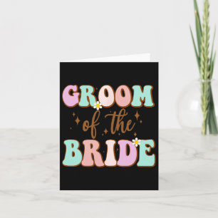 Tarjeta Groovy Groom De La Madre Ducha De La Boda De Novia