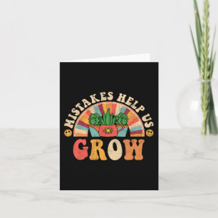 Tarjeta Groovy Growth Mindset Positive Retro Teachers Back