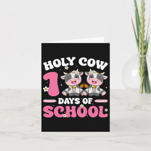 Tarjeta Groovy Holy Cow 100 Days School Dairy Milk Student