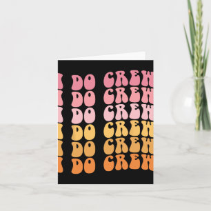 Tarjeta Groovy I Do Crew Bride Squad Boda Bachelorette