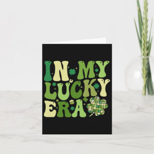 Tarjeta Groovy In My Lucky Era St Patrick's Day Shamrock L