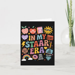 Tarjeta Groovy In My Star Era Teacher Rock the Test D