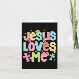 Tarjeta Groovy Jesus Me Ama Iglesia Bíblica Cristiana
