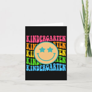 Tarjeta Groovy Kindergarten Vibes enfrenta a profesores re