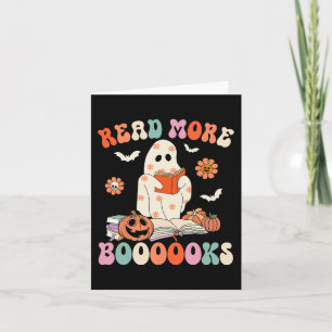 Tarjeta Groovy Leer más libros Cuidados Fantasma Boo Diver