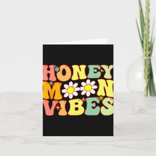 Tarjeta Groovy luna de miel Vibe Bridal Shower Honeymoo