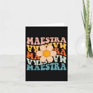 Tarjeta Groovy Maestra Profesora De Español Vuelta Al Cole