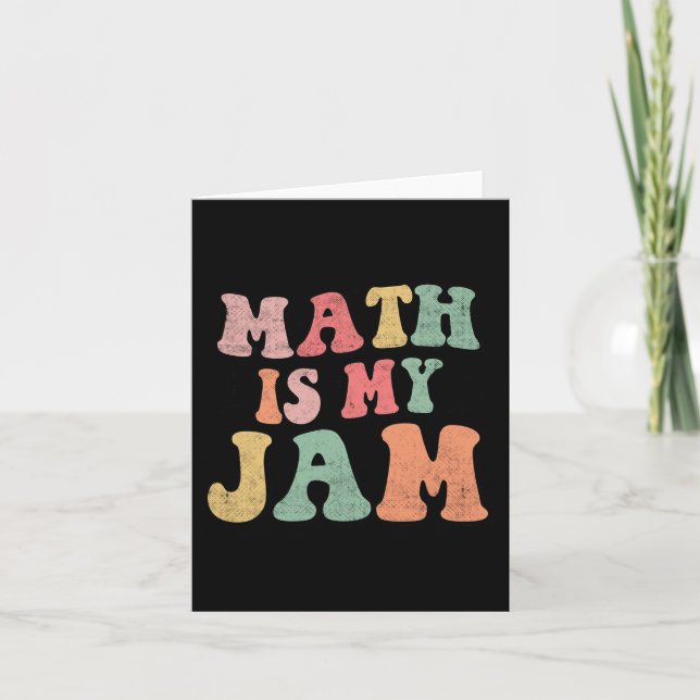 Tarjeta Groovy Math es mi mermelada de vuelta a la escuela (Anverso)