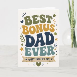 Tarjeta Groovy Mejor Bonus Papá del Mundo Día del Padre