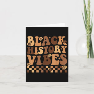 Tarjeta Groovy Mes de la Historia Negra Orgulloso Melanin