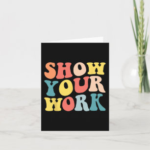 Tarjeta Groovy Mostrar tu trabajo Apreciación del profesor