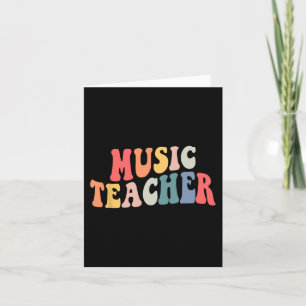 Tarjeta Groovy Music Teacher Team Teacher vuelve a la escu
