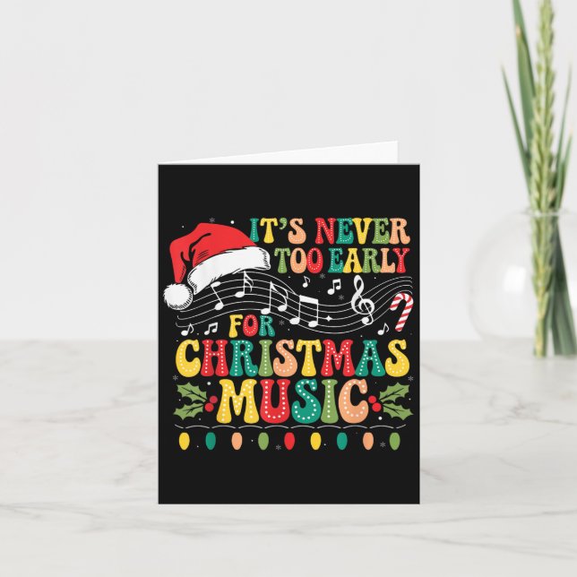 Tarjeta Groovy Nunca es demasiado pronto para los Navidade (Anverso)