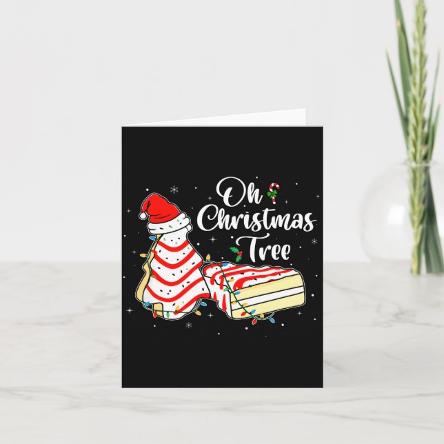 Tarjeta Groovy Oh Christmas Tree Cakes Debbie Becky Jen Ca (Anverso)