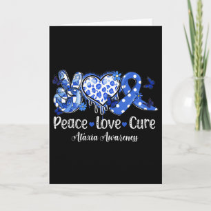 Tarjeta Groovy Paz Amor Cura Ataxia Cinta Azul Conciencia