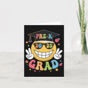 Tarjeta Groovy Pre-K Graduate Feliz Graduación Cl De 2025