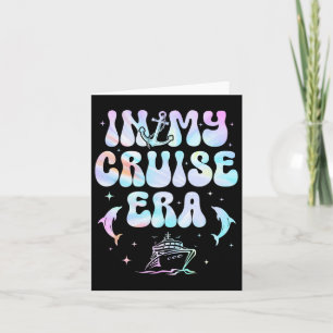 Tarjeta Groovy Retro En Mi Era de Crucero Vacaciones Famil
