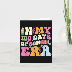 Tarjeta Groovy Retro En Mis 100 Días De Escuela