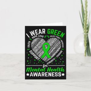 Tarjeta Groovy Ribbon Salud Mental S Conciencia Hombres Mu