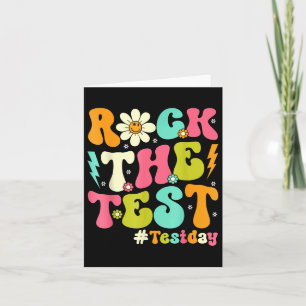 Tarjeta Groovy Rock El Test Motivational Retro Profesores