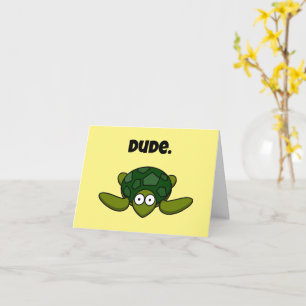 Tarjeta Groovy Sea Turtle Personalizado, Funny Ocean "Dude