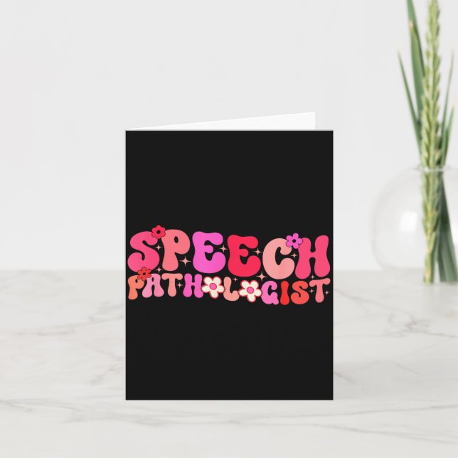 Tarjeta Groovy Speech Pathologist Speech Language Therapy  (Anverso)