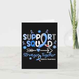 Tarjeta Groovy Support Squad Blue Ribbon Diabetes Awarenes