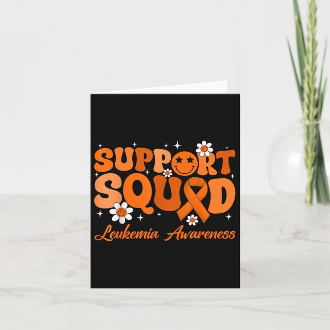 Tarjeta Groovy Support Squad Leukemia Awareness Mes Oran (Anverso)