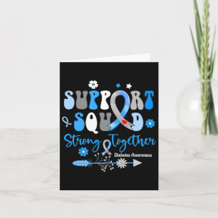 Tarjeta Groovy Support Squad Ribbon T1d Sensibilización so