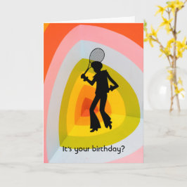 Tarjeta Groovy Tennis Disco Dancer