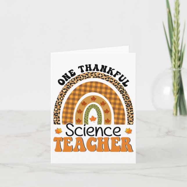 Tarjeta Groovy Thanksending R profesor de Ciencia Agradeci (Anverso)