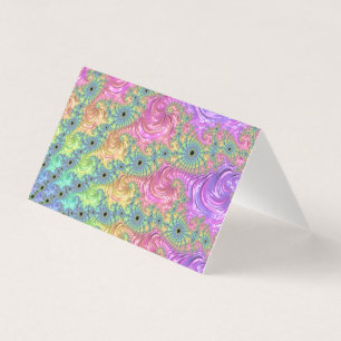 Tarjeta Groovy Trippy Boho Jewel Tone Rainbow Fractal