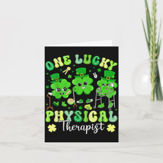 Tarjeta Groovy uno afortunado fisioterapeuta st patrick's