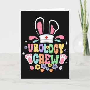 Tarjeta Groovy Urology Crew Enfermera de Urología Flor de 
