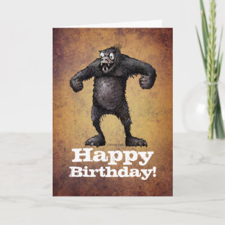 Tarjeta Grorioso Personalizado de Monos Gorilla Feliz cump