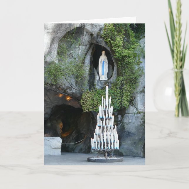 Tarjeta Grotto de Massabielle, Lourdes, Francia - (Anverso)