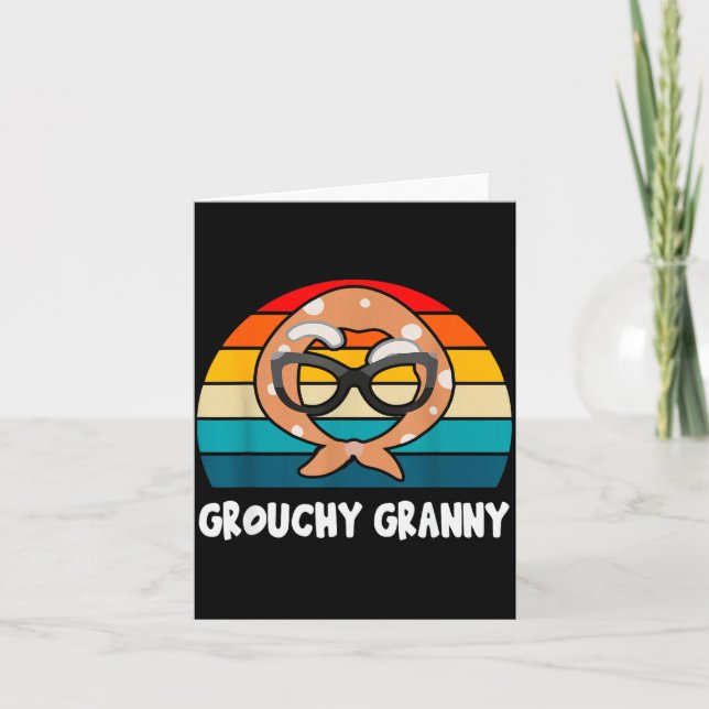 Tarjeta Grouchy Granny Funny Retro Vintage  (Anverso)