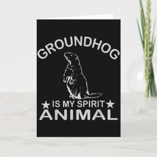 Tarjeta Ground Hog Is My Spirit Animal Funny Woodchuck Gro