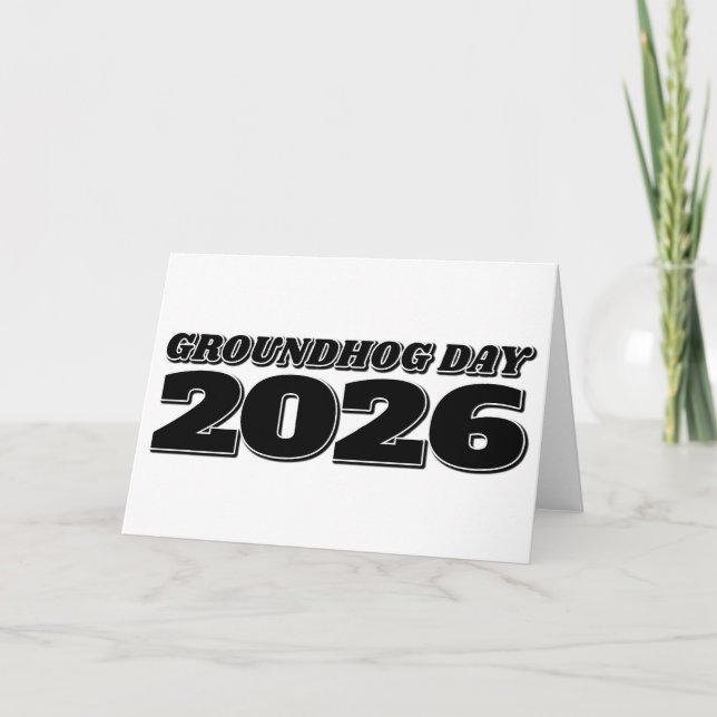 Tarjeta Groundhog Day 2026 (Anverso)