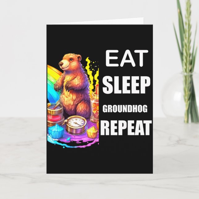 Tarjeta Groundhog Day Rainbow Pride Diversity Harmony Lgbt (Anverso)