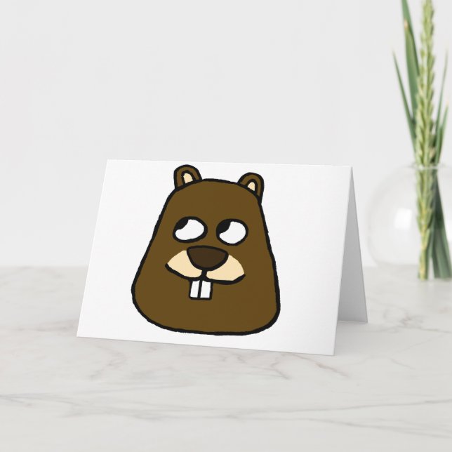 Tarjeta Groundhog Face (Anverso)