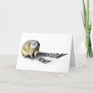 Tarjeta Groundhog Phil dice…