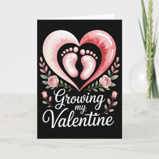 Tarjeta Growing My Valentine By Feet Heart Art 