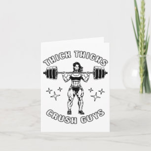 Tarjeta Gruesos Gruesos Aplastan A Los Gimnasio Gracioso