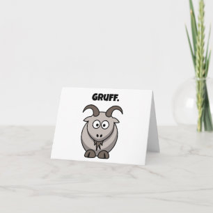 Tarjeta Gruff Gray Goat Funny Fairy Tale Personalizado